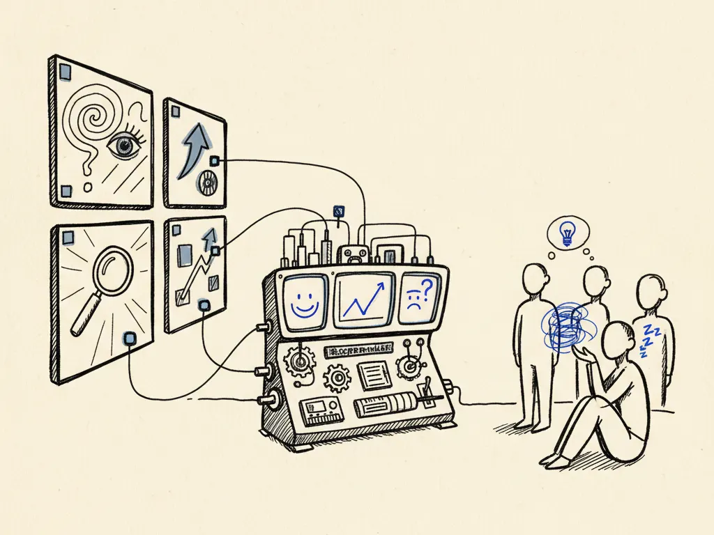 A hand-drawn ink video storyboard lab comparing several opening frames side by side against audience response charts.